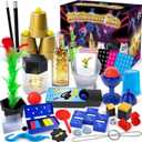PATIFEED Magic Kit, 50+ Magic Tricks for Kids with Instructions for Each Trick to Perform, Christmas Halloween Magic Set for Girls Boys Beginners