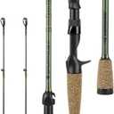 KastKing Spartacus II Fishing Rods - IM6 Graphite Blanks Casting & Spinning Rods, 2-Piece Rods with Extra Tip Section, PTS Power Transition System, KastFlex Technology, Rubber Cork Handle