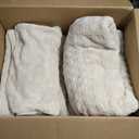 Amlie Home Waffle Comforter Queen Set, Khaki Fluffy Fleece Bedding Set, Super Soft Fluffy Plush Bedding Set for Winter, 3 Pieces, 1 Fuzzy Comforter and 2 Pillowcases (Queen (90"x90"))