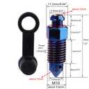 2 x Stainless Steel M10x1 1.25 Brake Bleed Nipple Screw Bleeder Fitting (Burnt Blue, M10x1.25)