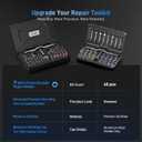 74 in 1 Magnetic Ratchet Screwdriver Set - T Handle Ratchet Screwdriver with S2 Steel Bits, Detachable Design & Storage Case, Precision Repair Tool Kit for Electronics, Furniture, Bicycle, Watch, DIY