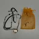 Lanyards for ID Badges and Keys, Natural Stone Beaded Teacher Lanyard for Women, Retractable Lanyard with ID Holder Cute Lanyards (Black Tourmaline Quartz)