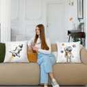 Space Nursery Decor Pillow Covers 18x18 Set of 2,Kids Space Room Bedroom Decor for Boys Room, Astronaut Spaceship Decorative Pillow Covers