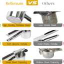 Bellemain Heavy-Duty Stainless Steel Potato Ricer & Masher | 15 oz | Perfect for Mashed Potatoes | Kitchen Tool with 3 Interchangeable Discs (Green)