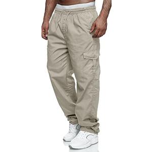 Men's Cargo Pants Relaxed Fit Sport Pants Jogger Sweatpants Drawstring Outdoor Trousers with Pockets XL