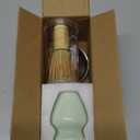 Matcha Whisk Set: Matcha Set with Bamboo Matcha Whisk and Ceramic Holder,Bamboo Scoop+Wooden Spoon,Scoop Holder,Sifter - Cute Matcha Tea Set - 6 Pcs Matcha Kit - Tools for Matchas Ceremonial Grade Kit