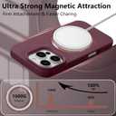Magnetic for iPhone 15 Pro Case 6.1", Premium Liquid Silicone Case,[Compatible with Magsafe][Soft Anti-Scratch Microfiber Lining],Slim Thin Shockproof Phone Cover-Plum