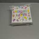 3 x 50 Pcs Easter Bunny Birthday Party Supplies 6.5 x 6.5 Inch Folded 3 Ply Bunny Birthday Disposable Paper Napkins for Easter Rabbit Egg Baby Shower Party Supplies