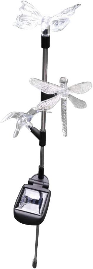 Solar Garden Stake Lights Hummingbird Butterfly and Dragonfly Multi-Color Changing Decorative Landscape Light for Garden Patio Lawn Yard Decorations, 6 x 5 x 80cm