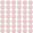 Auihiay 64pcs Hydrangea Artificial Flowers, Silk Hydrangea Heads with Stems, Pink Hydrangea Flowers for DIY Wedding Centerpiece Baby Shower Home Party Decor (Pink)
