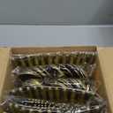 Supernal 102pcs Gold Plastic Silverware, Disposable Cutlery with Dark Gold Handle, Plastic Forks and Spoons Knives,34 Forks,34Knvies,34 Spoons,Perfect for Birthday,Party,Wedding