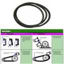592855201 130969 Drive Belt(1/2" x 92.5") Fits Husqvarna YTH2348 YTH2042 YTH24K48 YTH2648 ;Craftsman YT3000 Poulan Jonsered Lawn Mower Replaces 532130969 584444701