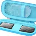 2 x Heart Rate Monitor Case KardiaMobile EKG Monitor 1L 6L, Portable Hard EVA Kardia Mobile Case with Climbing Clip, Protective KardiaMobile EKG Organizer (BLUE)