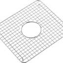 14 in. x 16 in. Centre Drain Kitchen Bottom Grid with Supersoft Silicone Feet in 304 Grade Stainless Steel