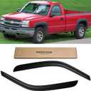 Window Visors for 1999-2007 Chevy Silverado & Sierra 1500/2500, Rain Guards Vent Shield Shade Deflector Dark Smoke 2001-2007 Silverado & Sierra 3500 Standard/Regular Cab, 2PCS, Tape-On