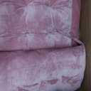 6 Pack Square Seat Cushion Chair Pads for Kitchen Dining Chairs, Soft Comfort Velvet Chair Mat Pillow Cushions with Ties for Office Desk Living Room Tatami 15.5", Pink
