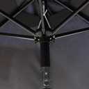 Blissun 7.5 ft Patio Umbrella, Yard Umbrella, Outdoor Market Umbrella with Push Button Tilt Crank (Black)