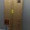 Amposei Boho Rustic Rattan Storage Bench 43 Wooden Entryway Shoe Organizer Bench with Cushion for Living Room Hallway Entrance, Brown