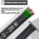 Garage Door Torsion Spring Set, Pair of 2" Electrophoresis Coated Garage Door Spring Replacement with 2 Non-Slip Winding Bars and Bearing, Minimum 16000 Cycles (.243x2x28")