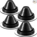 4 Pcs #3 Metal Roof Pipe Flashing Vent Boot for Od 1/4 to 5 Epdm Flexible Roofing Jack, 7-3/4 Inch in Base Diameter(2 Pcs, Pipe Od 1/4" to 5", 7-3/4 Inch in Base Diameter)