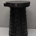 2025 Collapsible Stool Chair, Upgraded Folding Stool, Lightweight, Sturdy, Adjustable, Portable, Foldable Seat Stools for Outdoor Camping Fishing Hiking BBQ (1 pack, Black)