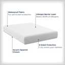 AllerEase Waterproof Mattress Protector Stain Protection Twin Particle Barrier Hot Water Washable Machine Washable Durable Zippered Knit Mattress Cover Stretch Corners (White)