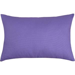 TangDepot Handmade Decorative Solid 100% Cotton Canvas Throw Pillow Covers/Pillow Shams, (12"x20", Violet), 1 Count (Pack of 1)