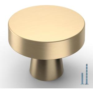 10 Pack Kitchen Cabinet Knob Brushed Gold Round Dresser Knobs Drawer Knobs Kitchen Cabinet Hardware Knobs for Dresser Drawers