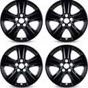 Glossy Black Wheel Skins Compatible with 2019-2024 Toyota RAV4/RAV4 Hybrid ;Set of 4 Pcs;17 inch