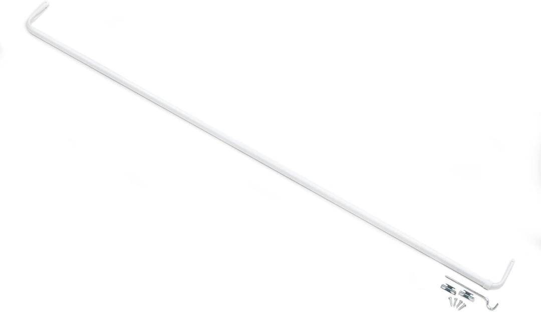 Fantasia 48-86 Inch Adjustable Width Single Curtain Rod for Windows with Brackets & Hardware - Easy to Install