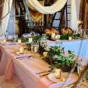 Party Decorations 16pcs, Mercury Glass Gold Votive Candle Holders Set for Wedding, Bridal and Baby Shower