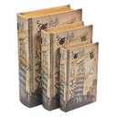 Book Safe - 3 Pack False Hollow Books, Hollowed Out Decorative Art Books with Secret Hidden Compartment Box - Hide Jewelry, Money, Valuables and More - Leaning Tower by Pisa Design