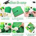 Wavwavw 43 PCS DIY Graduation Cap Decorations Kit, Grad Cap Decorations Included Faux Flowers 3D Butterfly Self Adhesive Rhinestones Stickers Alphabet Letter Stickers for 2026 Grad Party(Green), 11.817.871.18 Inches