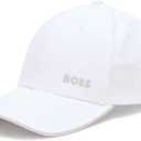 BOSS Mens Bold Logo Cotton Twill Cap (White)