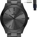 Mens Watches Classical Stainless Steel Fashion Minimalist Business Men's Wrist Watches Luxury Quartz Waterproof Watches Bussiness Watches for Men,Gifts for Men