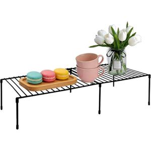 Freezer Shelf Rack - Expandable Freezer Shelves Shelf with Anti-Slip Feet, Adjustable Wire Racks for Cabinets, Top Freezer, Kitchen Pantry, Counter, Spice & Dish Cupboard Storage