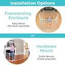 Toddleroo by North States - 3 In 1 Metal Superyard Baby Play Yard: 6 Panel Playpen, Safety Gate, or Extra Wide Baby Fence - Encloses Up to 10 Square Feet - 30 Inches Tall - Taupe
