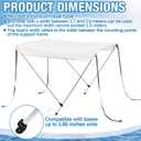 Boat Canopy Sunshade for Inflatable Boats, Waterproof UV Protection Boat Top Replacement Cover, Fits 43"- 59" Width, Easy Install Shelter for Fishing, Kayak, Lake