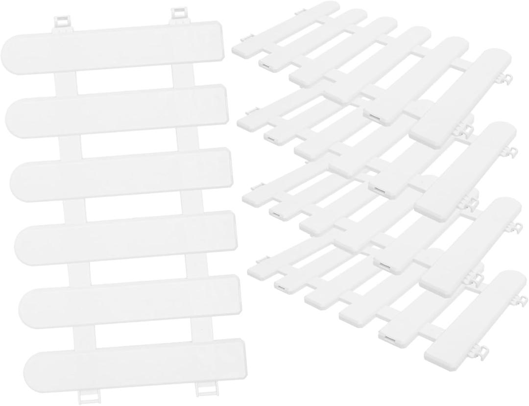 PVC Material Garden Fence 5 Pack Small Fence Panels for Outdoor Garden Courtyard Simple Elegant Dec (50.00X30.00X0.50CM)
