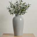Large Modern Farmhouse Vase for Centerpieces, 11 Inch Tall Ceramic Vase - Glazed Textured Pottery Vases Home Decor, Side Table, Kitchen, Living Room Decor, Entryway, Mantel Decorations