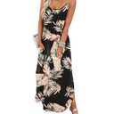 WIHOLL Women's Maxi Dresses for Women Casual Long Summer Sun Dresses 2026 Spaghetti Strap Hawaiian Vacation Outfits for Women L