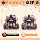 Motiskyy Halloween Candy Shop Diamond Art Hanging Kits for Adults 5d Special Shaped Rhinestone DIY Acrylic Painting Hanging Ornament Halloween Diamond Art Window Pendants Home Wall Craft