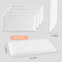 3D Anti-Collision Wall Padding for Kids, White Peel and Stick Headboard Pack of 4 Panels Sized 7.8" x 15.7", Self-Adhesive Panels for Bedroom/Living Room Upholstered Wall