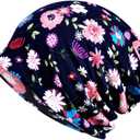 Women's Summer Beanie for Men Hat Boho Hats Adult Dwarf Hats Chemo Cap Cancer Headwear Caps Baggy Skull Sleep Cap Nightcap