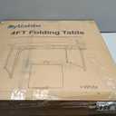 Byliable Folding Table 4 Foot Portable Heavy Duty Plastic Fold-in-Half Utility Table Small Indoor Outdoor Adjustable Height Folding with Carrying Handle, Camping and Party,White | Portable, Heavy Duty, Fold-in-Half, Indoor Outdoor, Adjustable Height, Folding