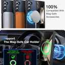 NO.1 Magnetic for Samsung Galaxy Z Fold 5 Case Compatible with MagSafe [Military Shockproof][Translucent Matte][Anti-Fingerprint] Slim Soft Silicone Bumper for Fold 5 Case,Space Black