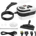 Handheld Steam Cleaner, Steamer for Cleaning, 2500W Pressurized Steam Cleaner with 11 Attachments, Portable Steamer Cleaner for Home Car Kitchen Bathroom Furniture Tile Grout (Black)