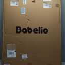 BABELIO 36 Inch Extra Tall Baby Gate with Cat Door,29.5-40" Metal Pet Door for Stairs,Doorways,House,Auto Close,Easy Walk Thru,Black