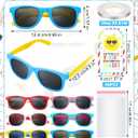 Geiserailie 48 Packs Summer Party Favors Sunglasses Bulk with Gift Tags, Neon Beach Pool Party Supplies, Summer Camp Birthday Goodie Bag Fillers, Classroom Prizes Giveaways for Students Teachers