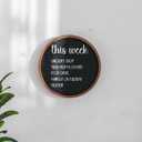 Flash Furniture Wall Mounted Magnetic Chalkboard with Solid Pine Wood Frame, Commercial Grade with Included Eraser and Chalk, 12" Round, Set of 2, Rustic